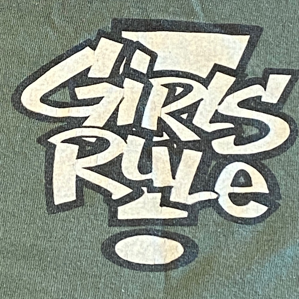 Vintage Single Stitch 1997 Betty Boop Changes TShirt M Green Camo Girls Rule USA - Picture 7 of 9